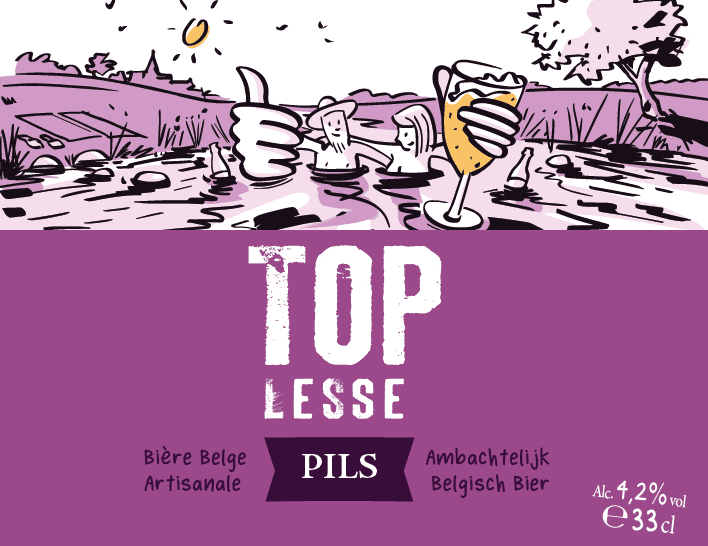 Bieretiket l'Hiveresse, ambachtelijk bruin Belgisch bier