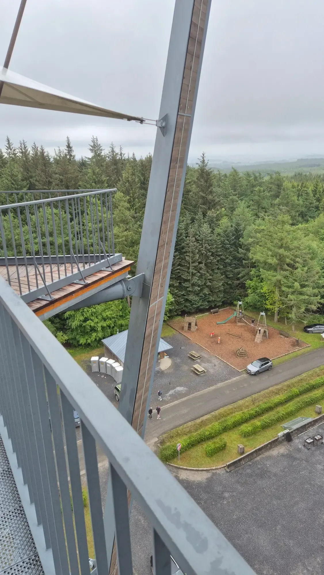 The free playground next to the Tour du Millénaire, seen from the tower